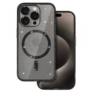 Glitter Magsafe Case pro Iphone 12 černé čiré