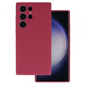 Silicone Lite Case pro Samsung Galaxy S22 Ultra burgundy