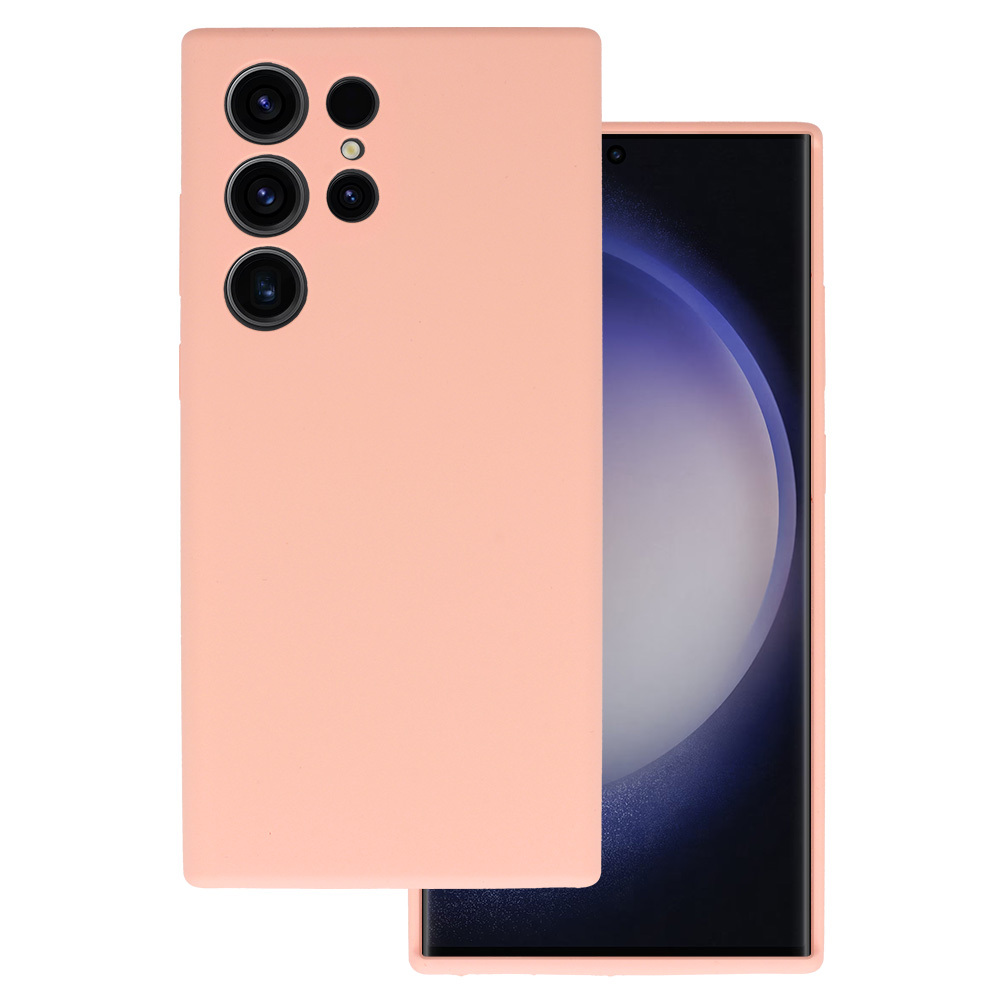 Levně Silicone Lite Case pro Samsung Galaxy S23 Ultra peach