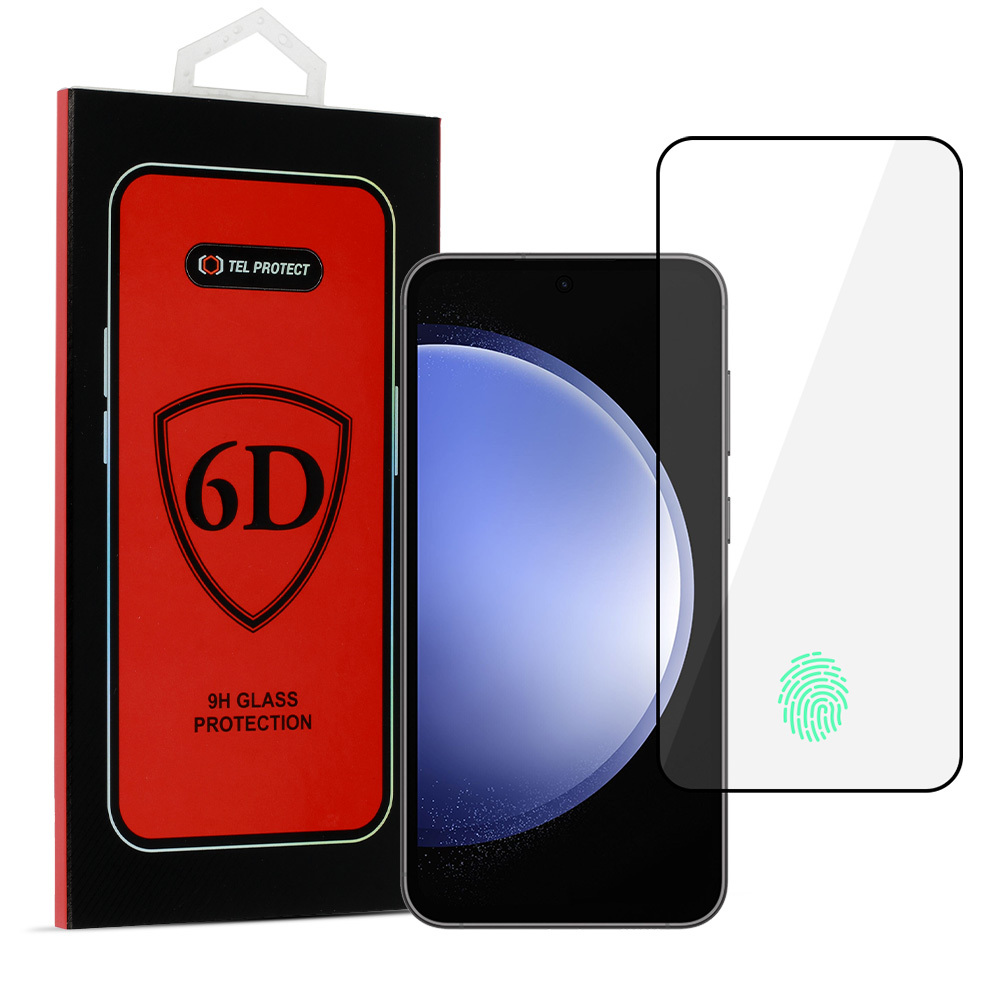 Levně Tvrzené sklo Full Glue 6D pro SAMSUNG GALAXY S24 BLACK (s odemykáním otiskem prstu)
