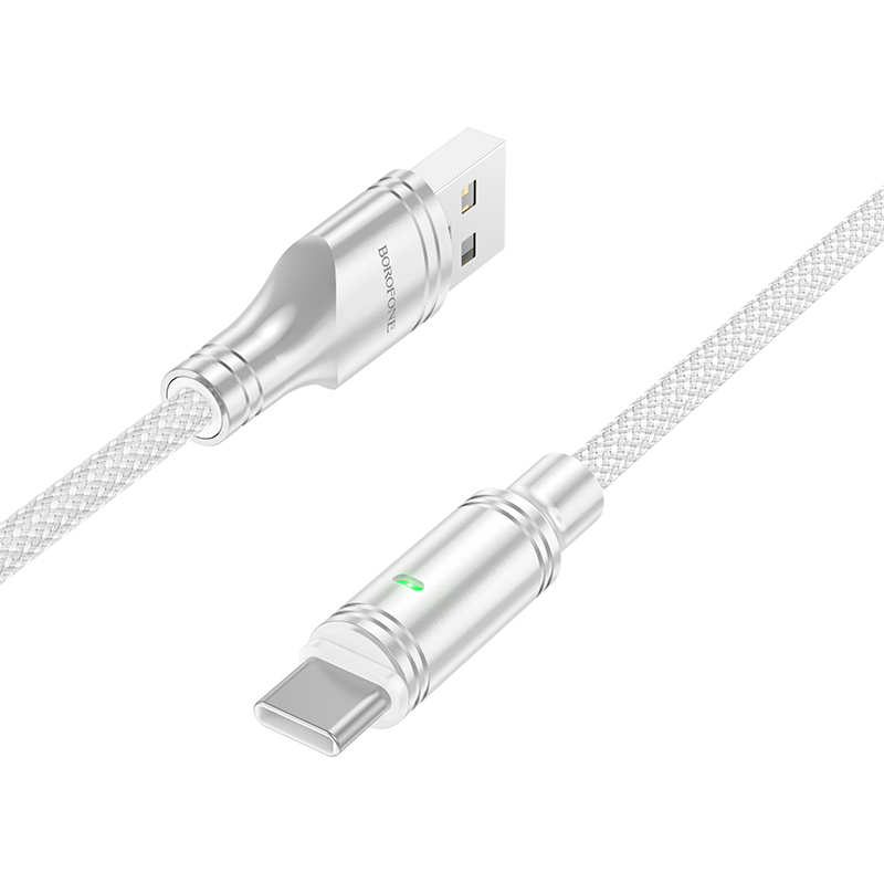 Levně Kabel Borofone BU40 Advantage - USB na typ C - 3A 1,2 metru šedý