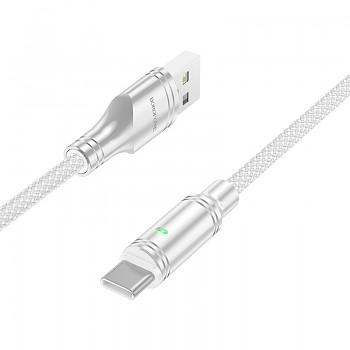 Kabel Borofone BU40 Advantage - USB na typ C - 3A 1,2 metru šedý