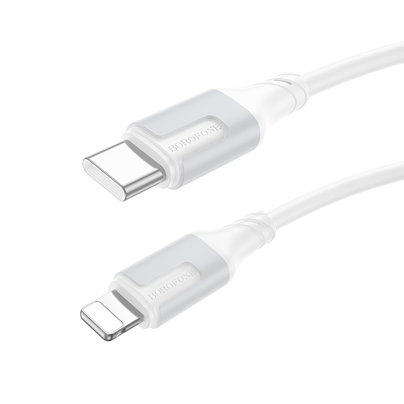 Levně Borofone kabel BX101 Creator - Type C to Lightning - PD 27W 3A 1 metr bílý
