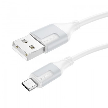 Kabel Borofone BX101 Creator - USB na Micro USB - 2,4A 1 metr bílý