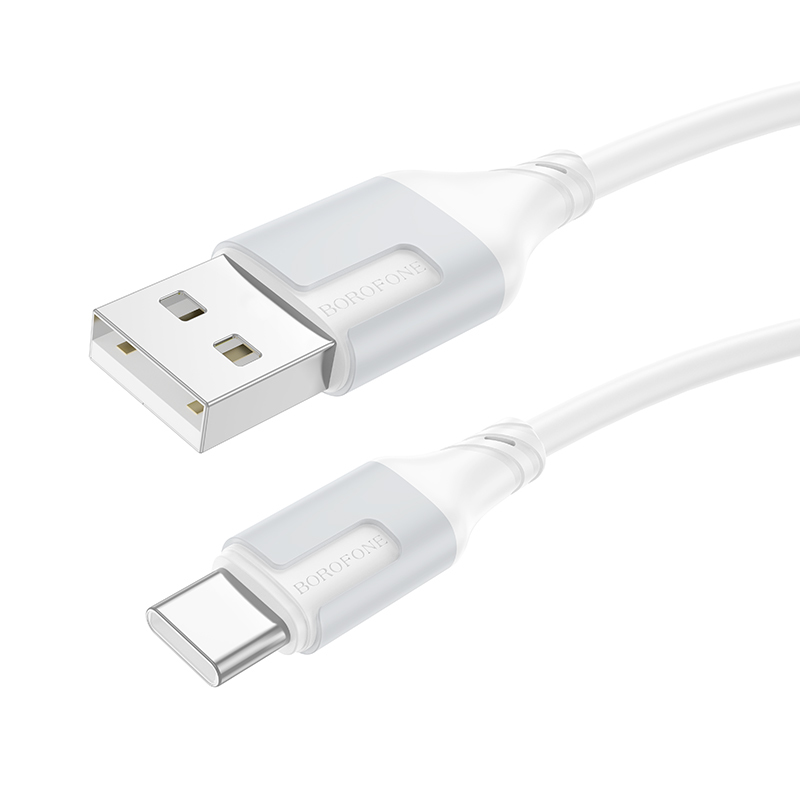 Levně Kabel Borofone BX101 Creator - USB na typ C - 3A 1 metr bílý