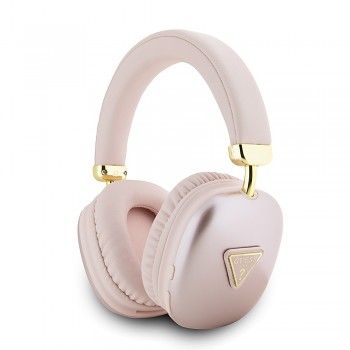 Guess PU Leather 4G Triangle Logo Bluetooth Stereo Headphone Pink