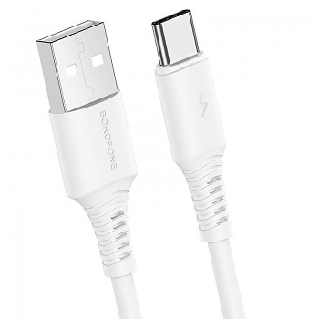 Kabel Borofone BX47 Coolway - USB na typ C - 3A 1 metr bílý