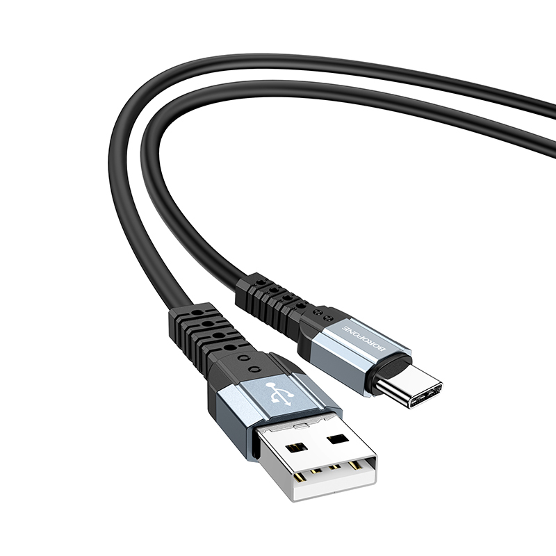 Levně Borofone kabel BX64 Special Silicone - USB na typ C - 3A 1 metr černý