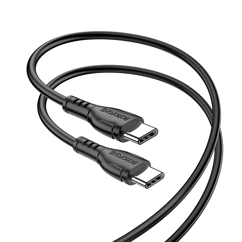 Levně Kabel Borofone BX51 Triumph - typ C na typ C - 60W 1 metr černý