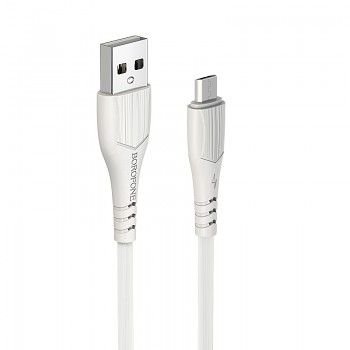 Kabel Borofone BX37 Wieldy - USB na Micro USB - 1 metr bílý