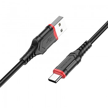 Kabel Borofone BX67 - USB na typ C - 3A 1 metr černý