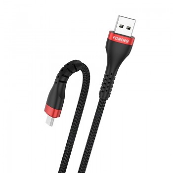 Kabel Foneng X82 - USB na Micro USB - 3A 1 metr černý