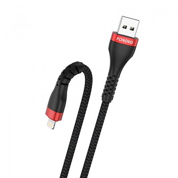 Kabel Foneng X82 - USB na Lightning - 3A 1 metr černý