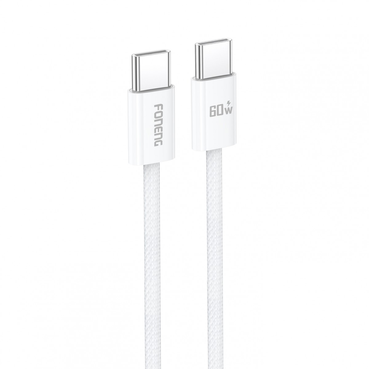 Levně Foneng Kabel X110 - typ C na typ C - PD 60W 3A 1,2 metru bílý