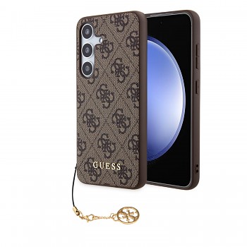 Guess 4G Charms Zadní Kryt pro Samsung Galaxy S24 Brown