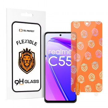 Tel Protect Best Flexible Hybrid Tempered Glass for REALME C55