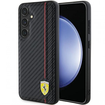 Originální pevné pouzdro FERRARI Carbon Printed Line FEHCS24SN3DUR pro Samsung Galaxy S24 Black