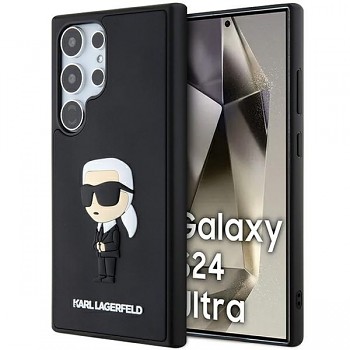 Originální pouzdro KARL LAGERFELD hardcase 3D Rubber Ikonik KLHCS24L3DRKINK pro Samsung Galaxy S24 Ultra black