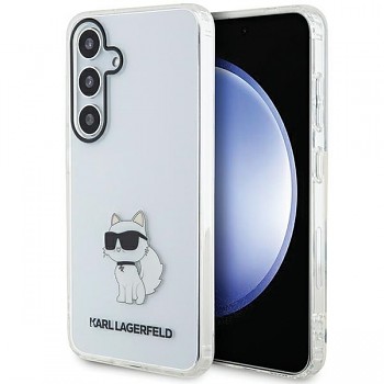 Originální pouzdro KARL LAGERFELD hardcase IML Choupette KLHCS24SHNCHTCT pro Samsung Galaxy S24 transparentní