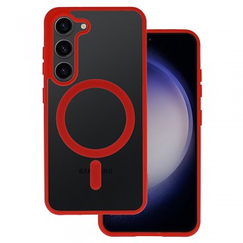 Akrylové pouzdro Magsafe pro Samsung Galaxy S22 červené