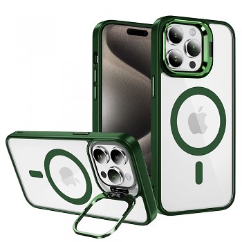 Tel Protect Kickstand Magsafe pouzdro pro Iphone 15 zelené