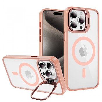 Tel Protect Kickstand Magsafe pouzdro pro Iphone 15 Plus světle růžové
