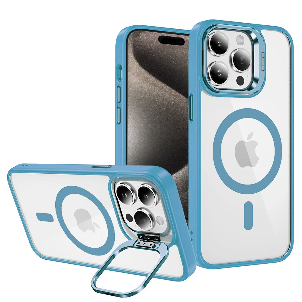 Levně Tel Protect Kickstand Magsafe pouzdro pro Iphone 12 modré