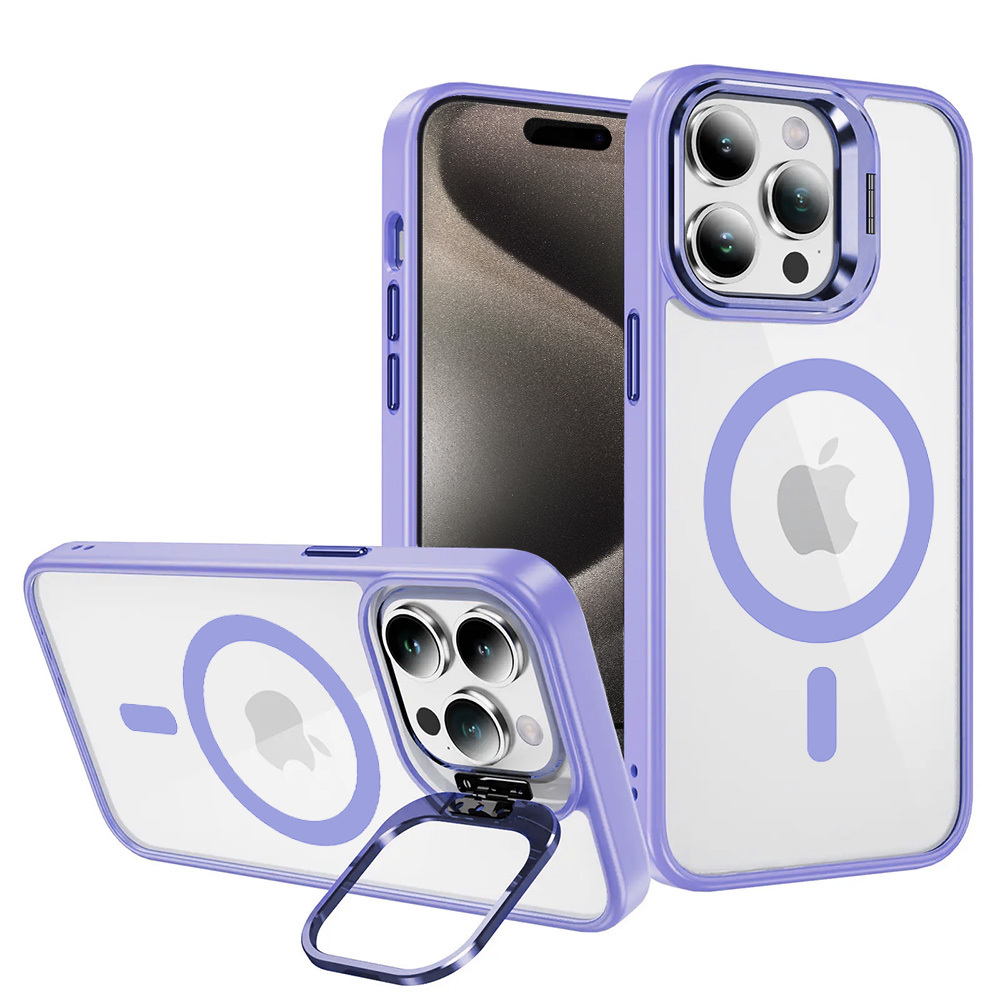 Levně Tel Protect Kickstand Magsafe pouzdro pro Iphone 13 Pro světle fialové
