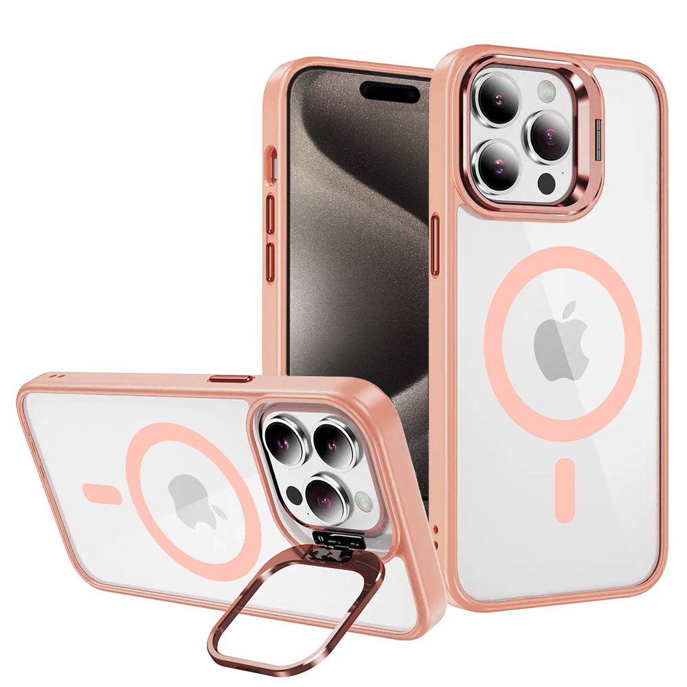 Levně Tel Protect Kickstand Magsafe pouzdro pro Iphone 14 Pro světle růžové