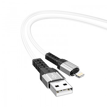 Borofone kabel BX64 Special Silicone - USB na Lightning - 2,4A 1 metr bílý