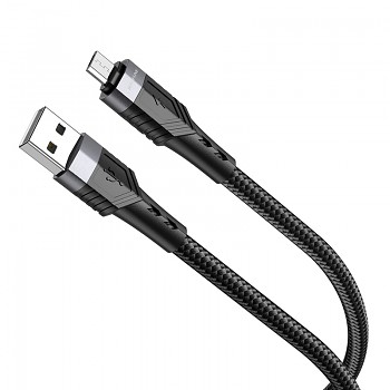 Borofone kabel BU35 Influence - USB na Micro USB - 2,4A 1,2 metru černý