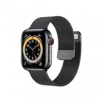 Řemínek Milanese na hodinky pro Apple Watch 38/40/41 mm černý