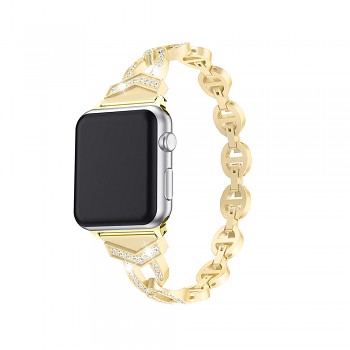 Řemínek na hodinky pro Apple Watch 38/40/41 design 3 zlatý