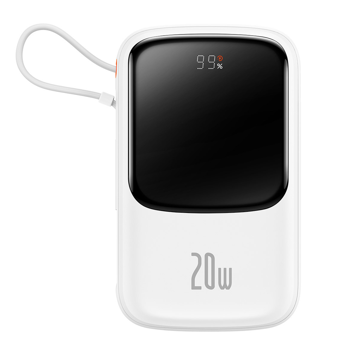 Levně Powerbank Baseus Qpow Pro 10000mAh s kabelem Lightning (PPQD060002) 20W bílá