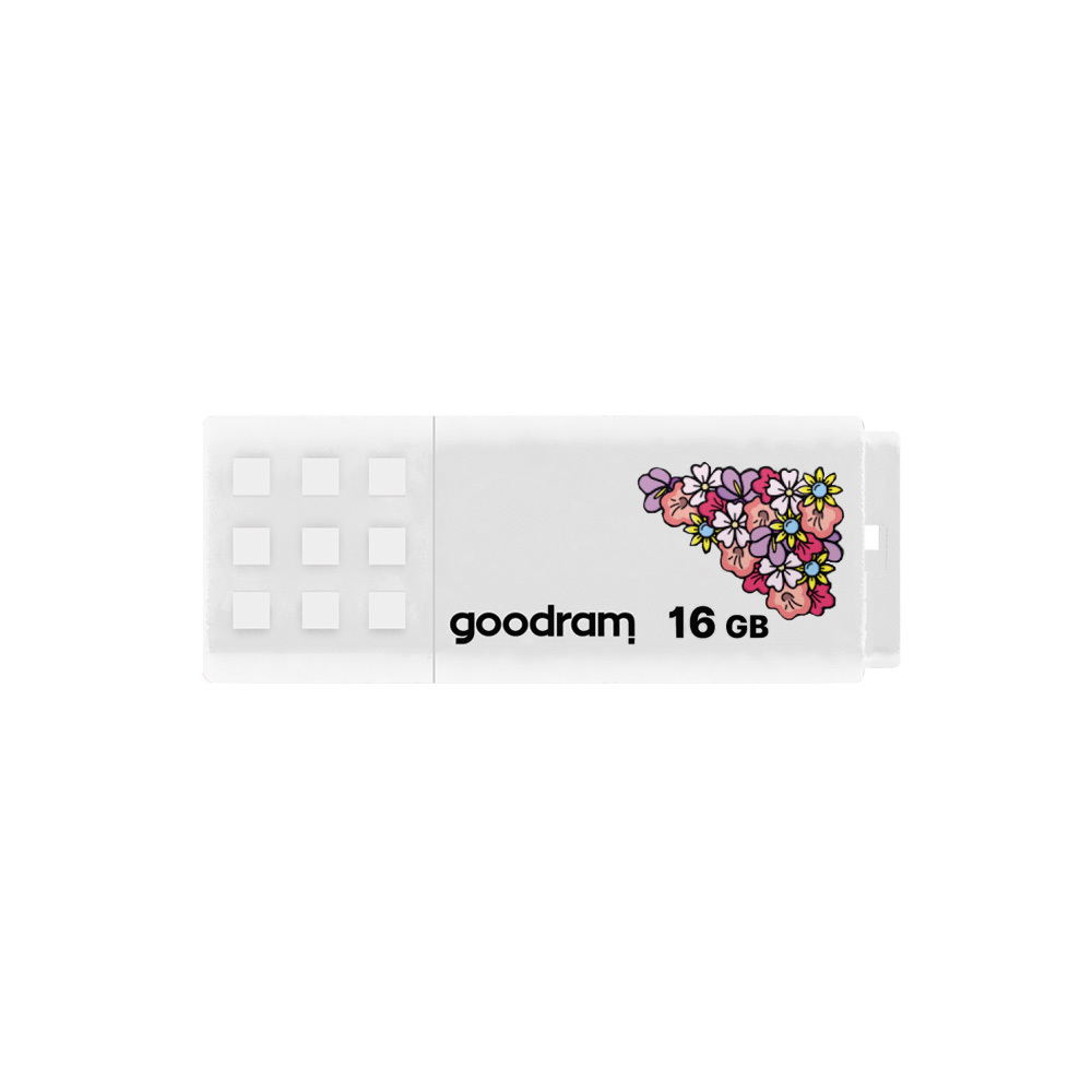 Levně Flash disk GOODRAM UME2 16GB bílý s květy