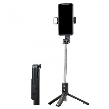 Blueetoth Selfie tyč P20S-1 s LED osvětlením černá