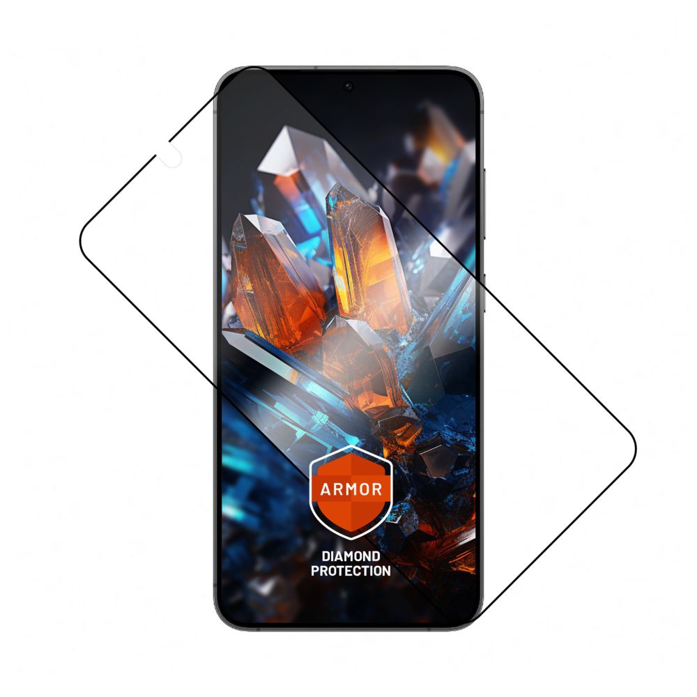 Levně Prémiové ochranné tvrzené sklo FIXED Armor s aplikátorem pro Samsung Galaxy S24+, černé