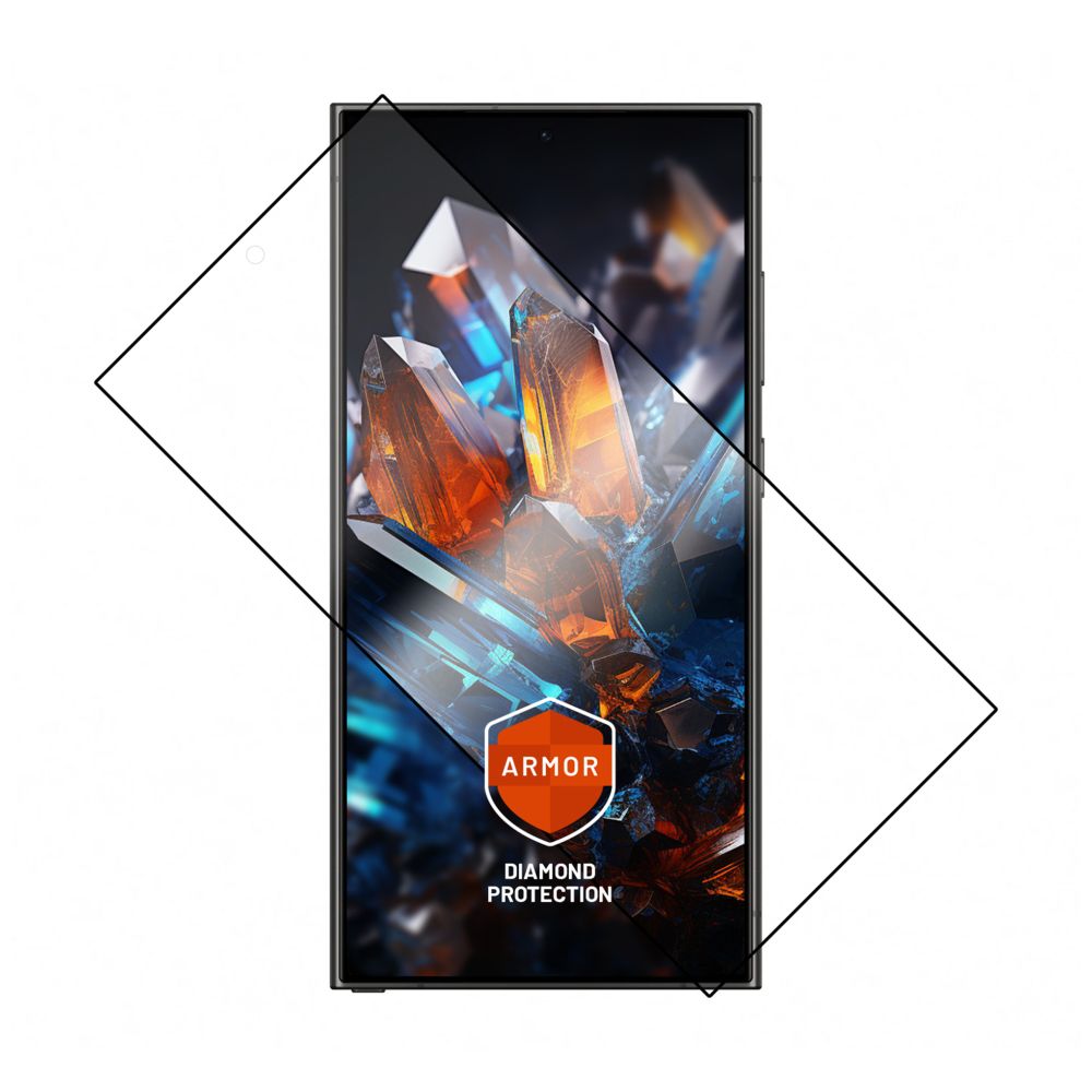 Levně Prémiové ochranné tvrzené sklo FIXED Armor s aplikátorem pro Samsung Galaxy S24 Ultra, černé