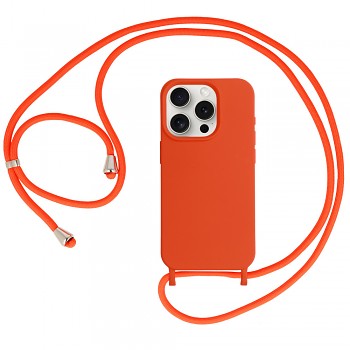 Pouzdro Strap D1 pro Iphone 15 Plus oranžové