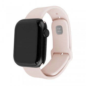 Set silikonových řemínků FIXED Silicone Sporty Strap pro Apple Watch 42/44/45mm, růžový