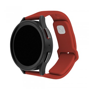 Set silikonových řemínků FIXED Silicone Sporty Strap s Quick Release 20mm pro smartwatch, červený