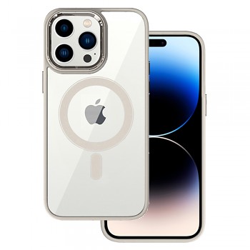 Pouzdro Tel Protect Magnetic Clear pro iPhone 13 Pro Titanium