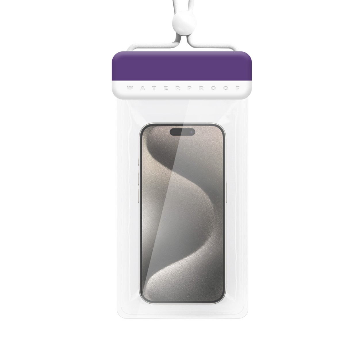 Levně Vodotěsné pouzdro Waterproof Type 3 fialovo-bílé