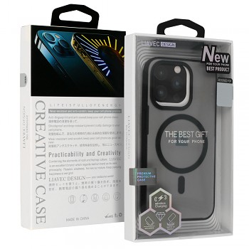 Zadní kryt Liavec Warframe Magsafe Series pouzdro pro iPhone 15 Pro černé