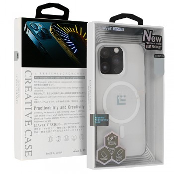 Zadní kryt Liavec Warframe Magsafe Series pouzdro pro iPhone 13 bílý