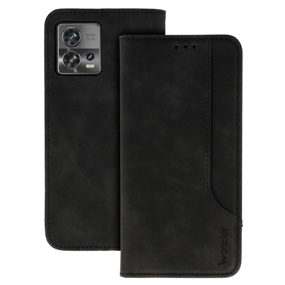 Levně Knížkové pouzdro Wonder Prime pro Motorola Edge 30 Fusion černé