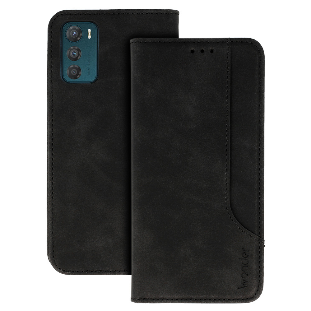 Levně Knížkové pouzdro Wonder Prime pro Motorola Moto G42 černé