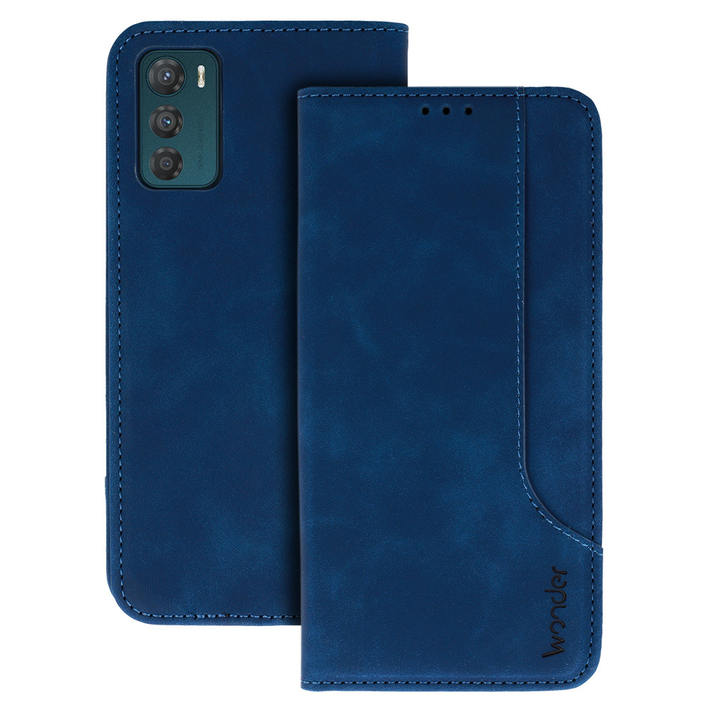 Levně Knížkové pouzdro Wonder Prime pro Motorola Moto G42 navy