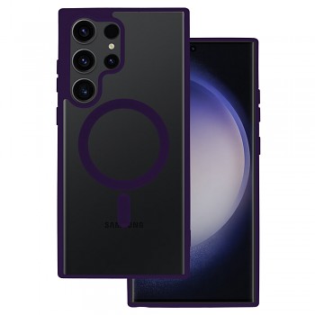 Zadní kryt Acrylic Color Magsafe Case pro Samsung Galaxy S23 Ultra purple