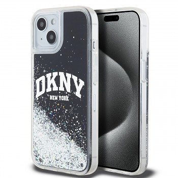 Zadní Kryt DKNY Liquid Glitter Arch Logo na iPhone 11 Black